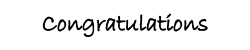 Congratulations